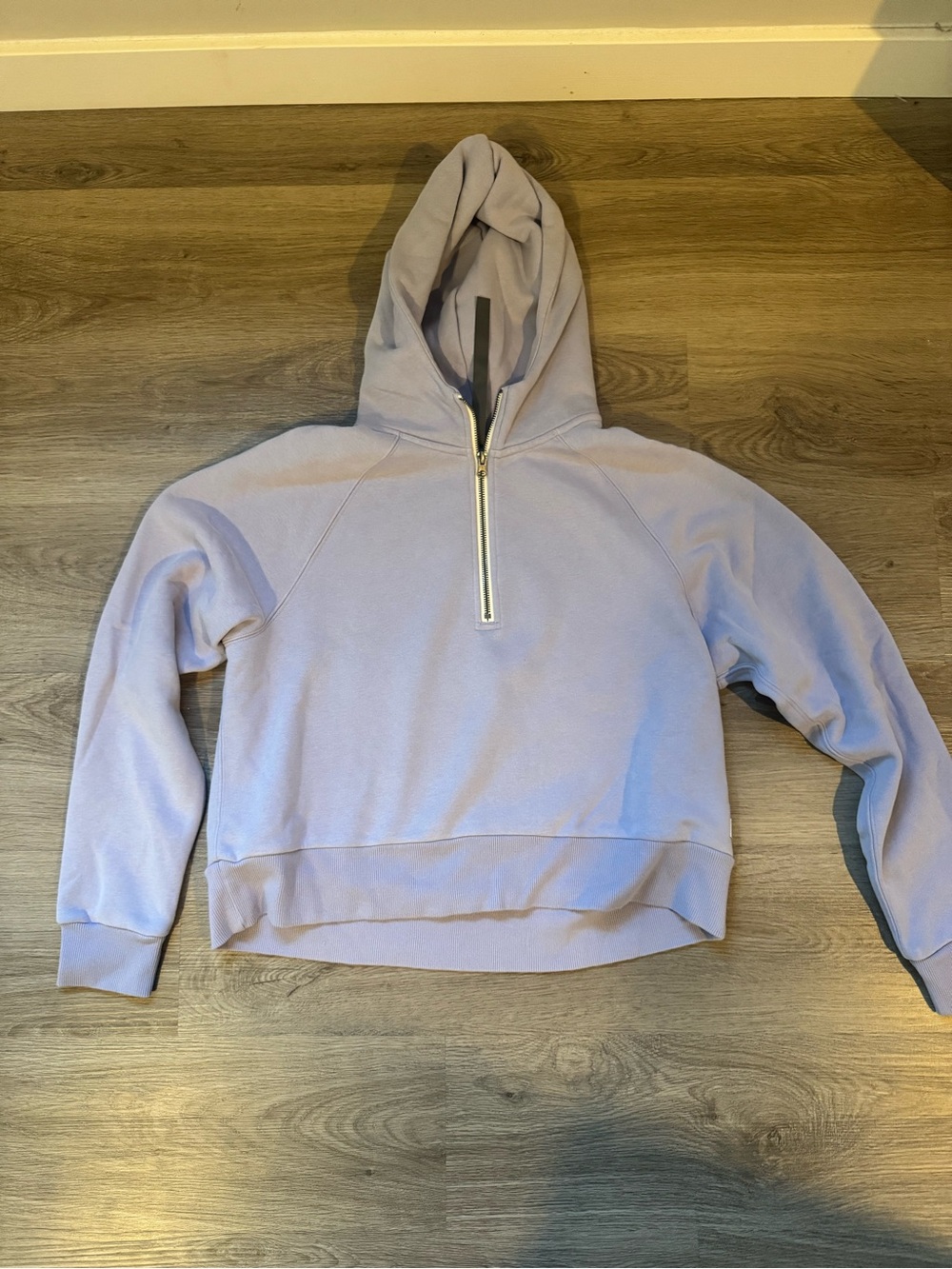 Vuori Light Lavender Half-Zip Hooded Sweatshirt